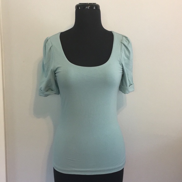 WHBM Scoop Neck Elbow-Sleeve Knit Top, XXS - Picture 3 of 8